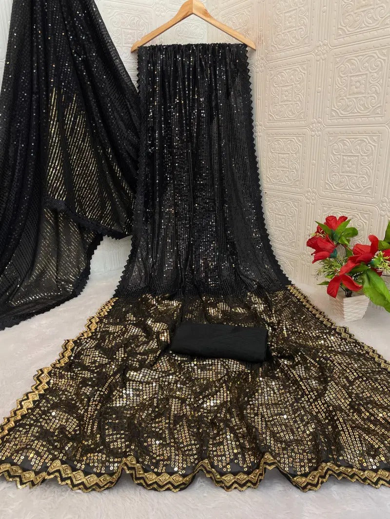 Party Wear Sequence Saree