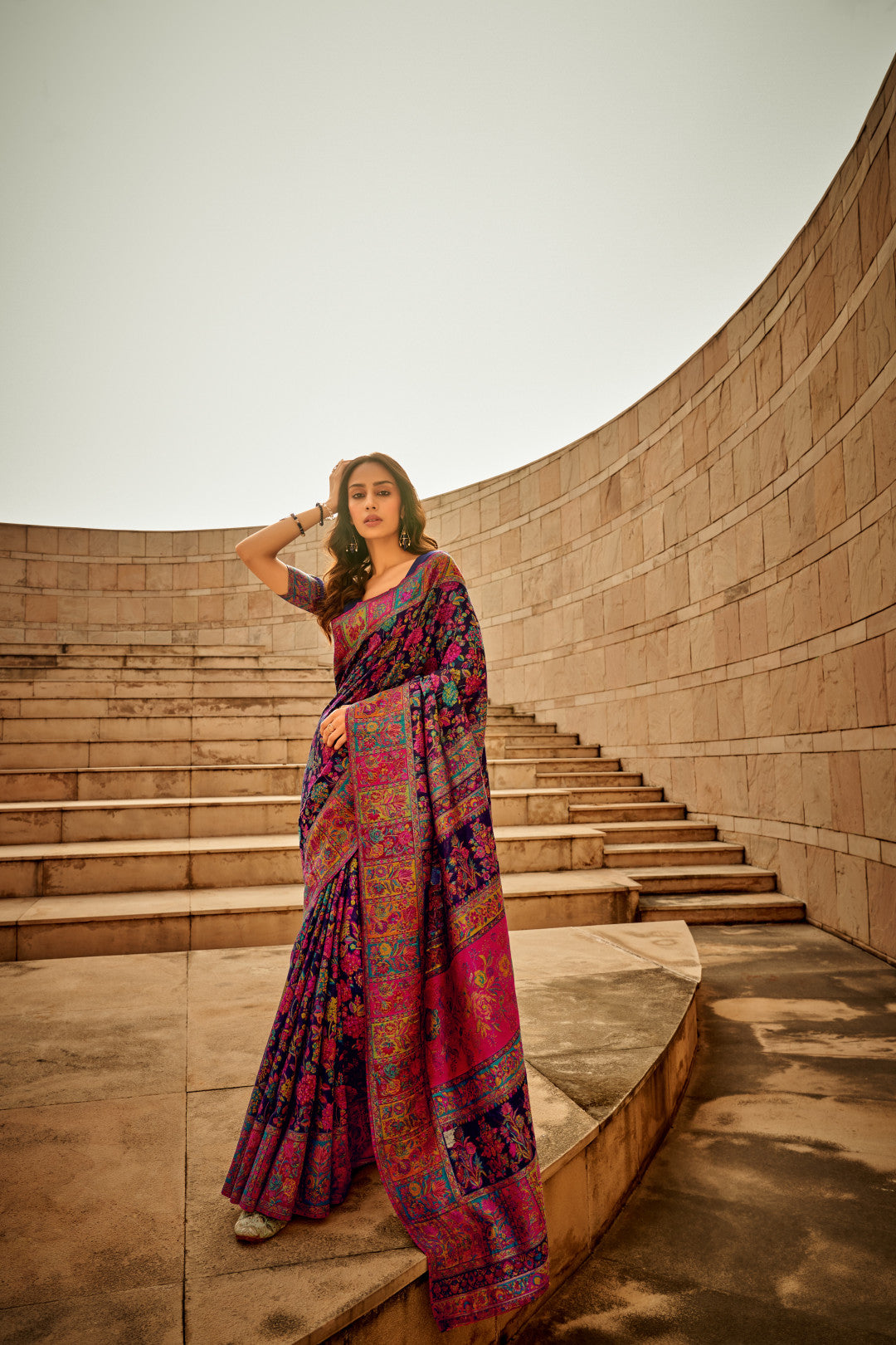 Kashmiri pashmina saree