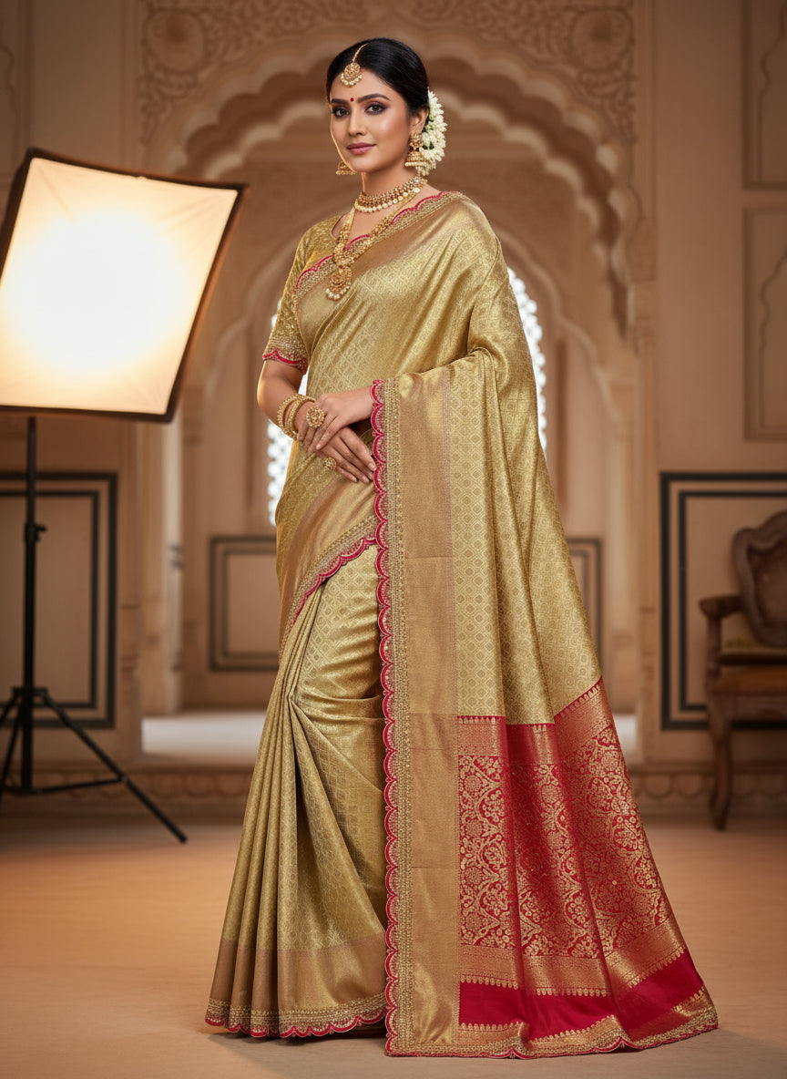 Gold soft tissue silk