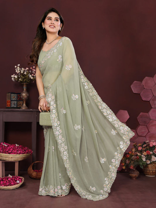 Geogrette Silk Saree