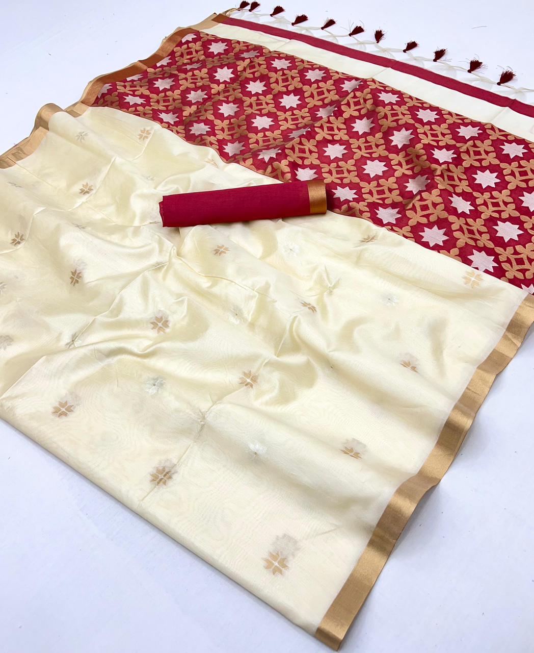 Tussar silk handloom weaving