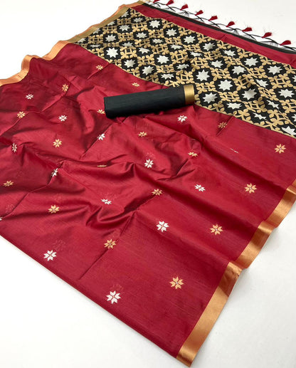 Tussar silk handloom weaving