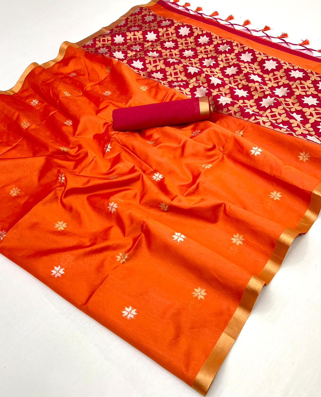 Tussar silk handloom weaving