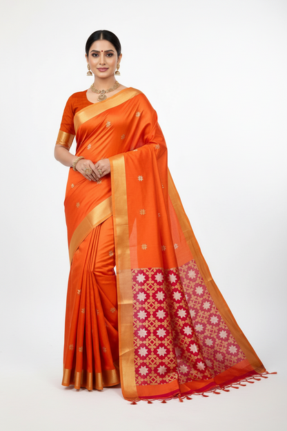 Tussar silk handloom weaving