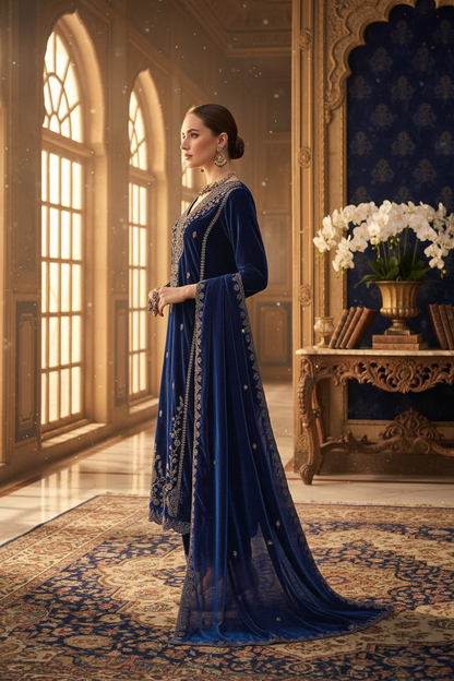 Unstitched Fabric- Premium Velvet