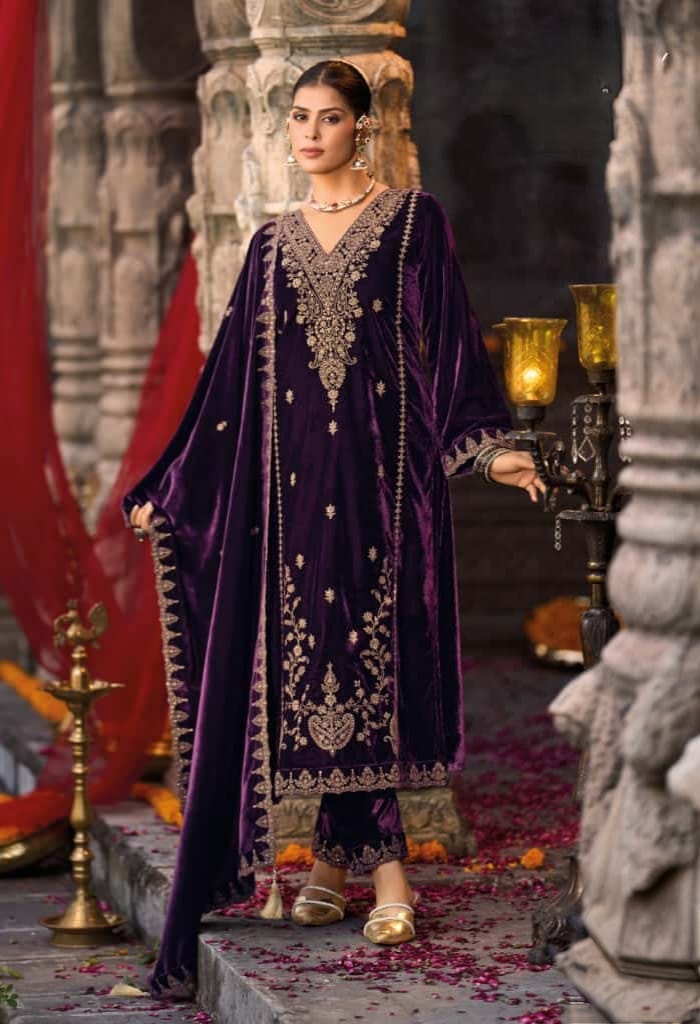 Unstitched Fabric- Premium Velvet