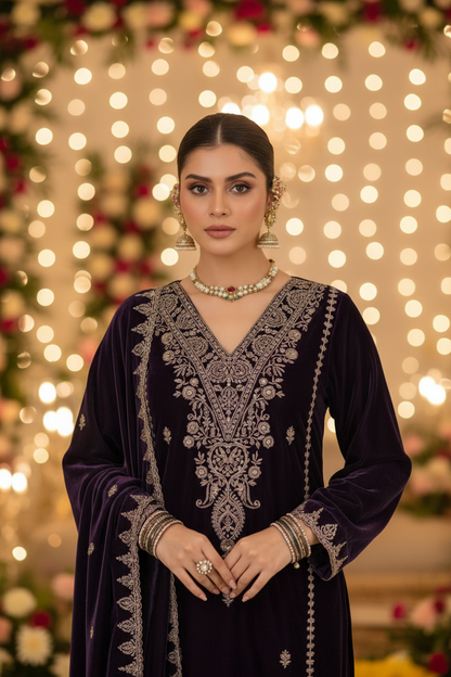 Unstitched Fabric- Premium Velvet