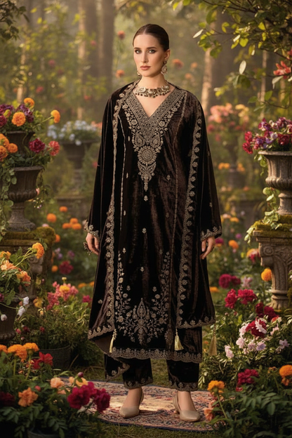 Unstitched Fabric- Premium Velvet