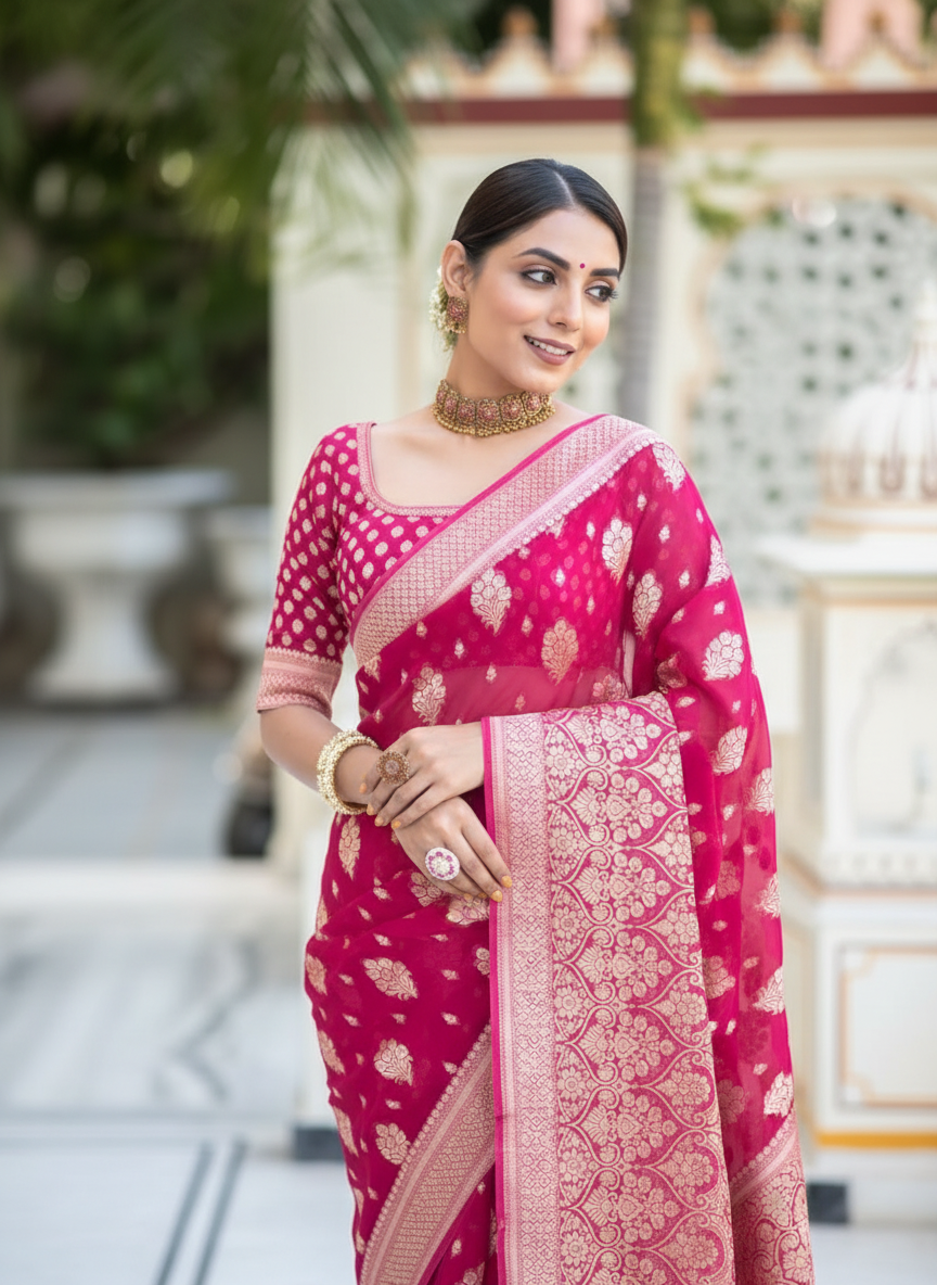 Khadi Georgette Silk