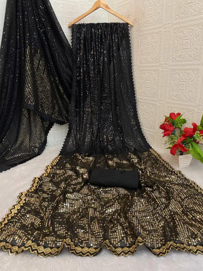 Party Wear Sequence Saree