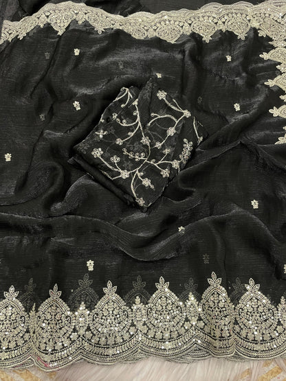 Fandy Chiffon silk saree