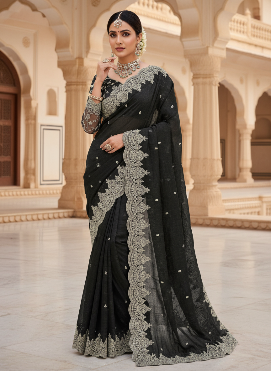 Fandy Chiffon silk saree