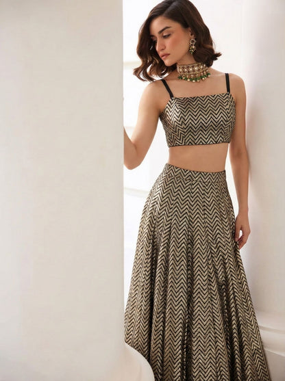 Party wear Crop top and Skirt