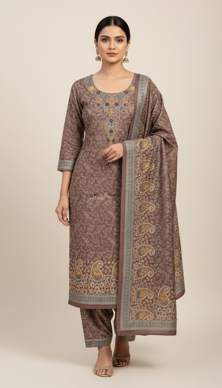 Wollen fabric unstitched