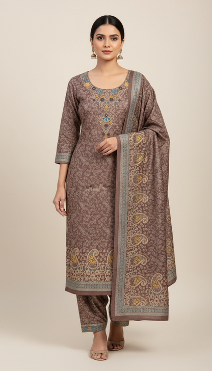 Wollen fabric unstitched