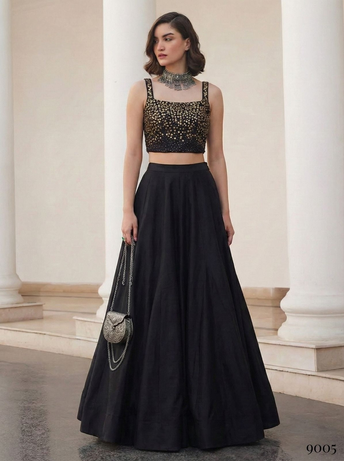 Party wear Crop top and Skirt