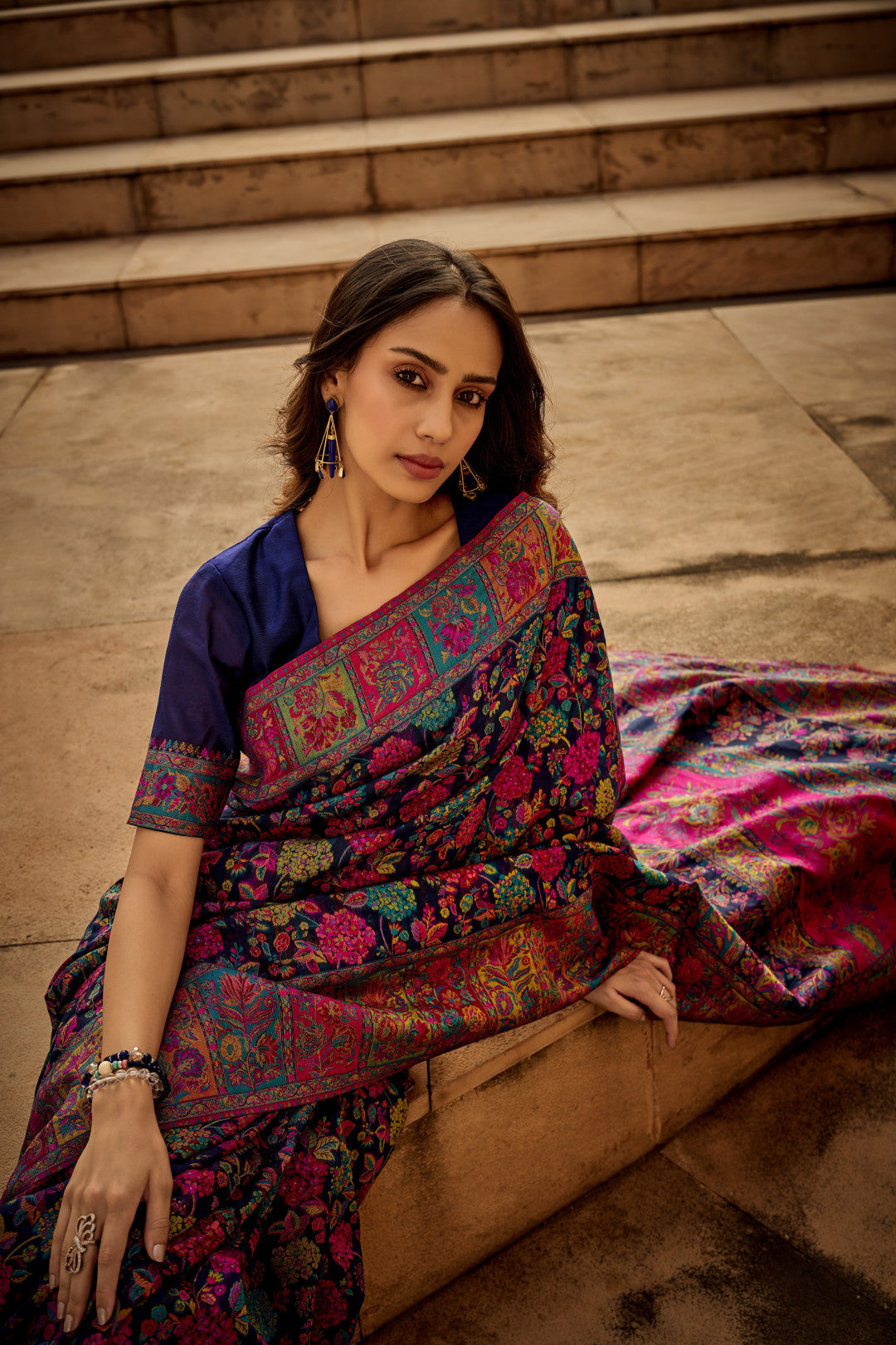 Kashmiri pashmina saree