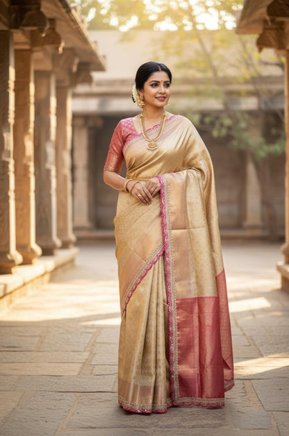 Gold soft tissue silk