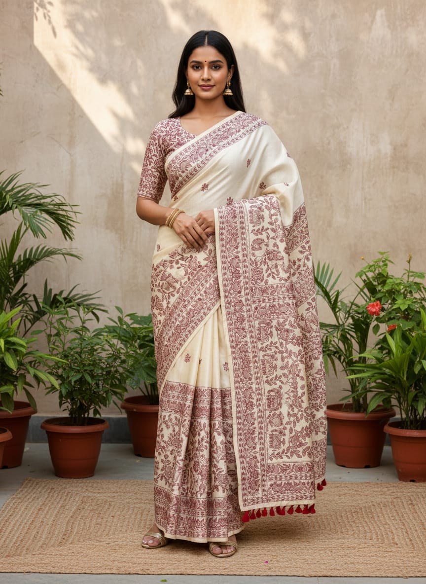 Tussar Silk Saree