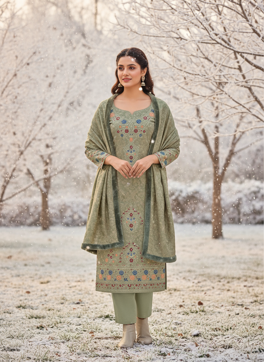 Wollen fabric unstitched