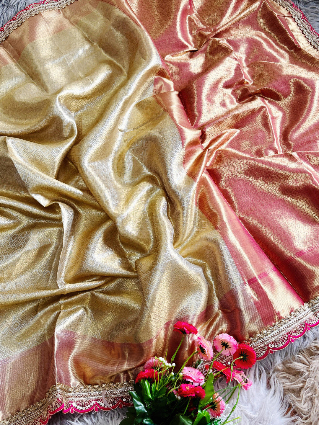 Gold soft tissue silk