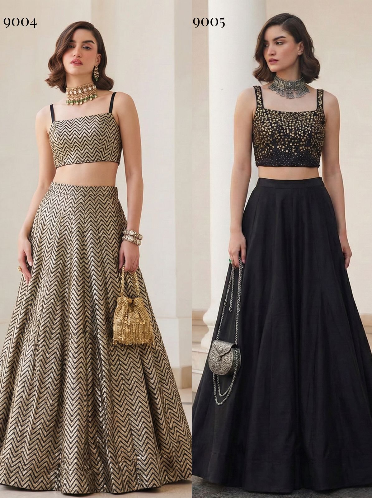 Party wear Crop top and Skirt