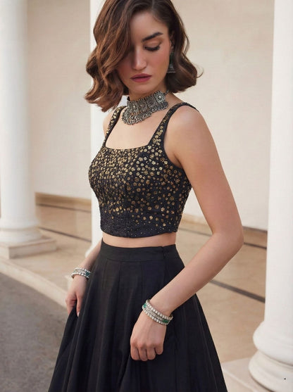 Party wear Crop top and Skirt