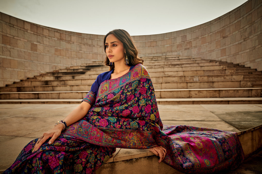Kashmiri pashmina saree