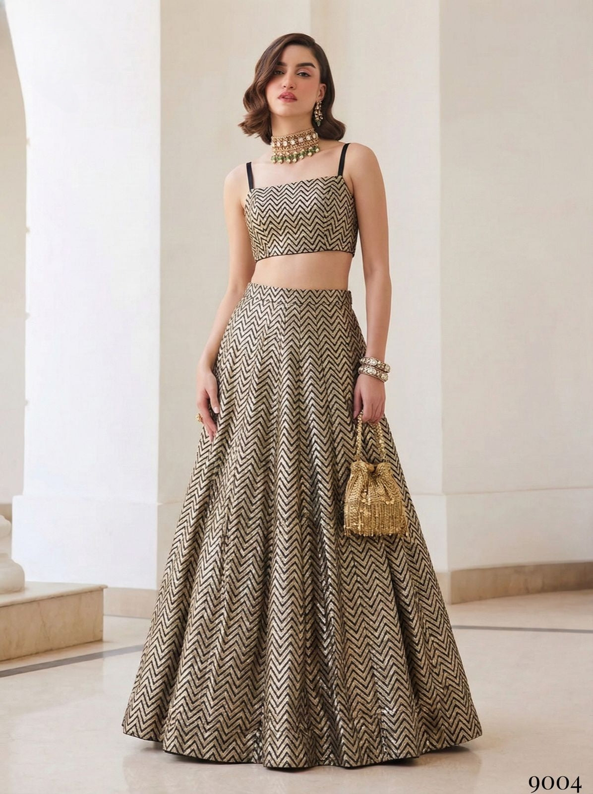 Party wear Crop top and Skirt
