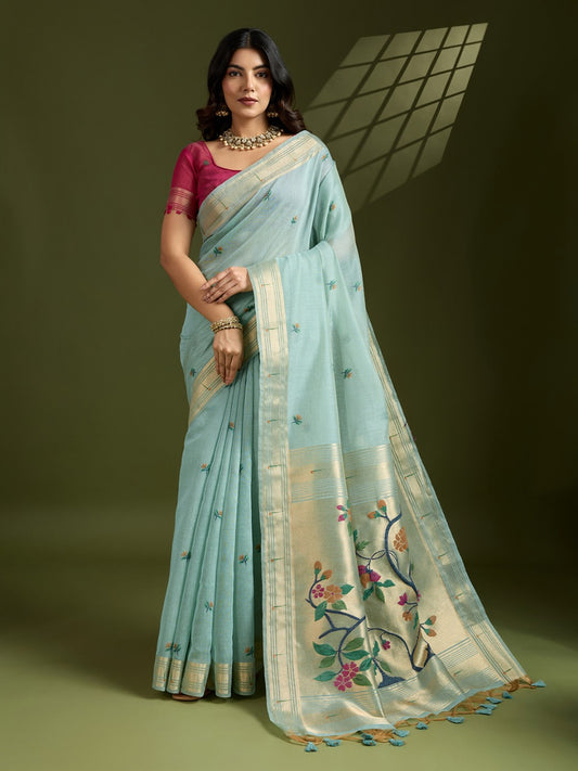 Muga cotton saree